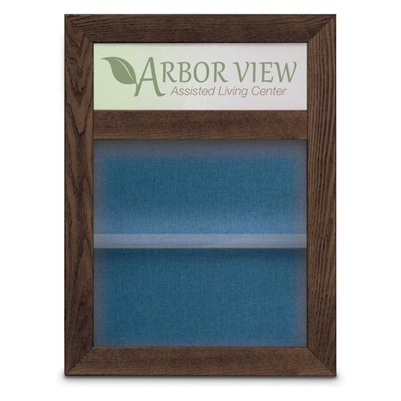 United Visual Products Outdoor Enclosed Combo Board, 48"x36", Gold Frame/Black Porc & Keylime UVCB4836ODG-BLKPORC-KEYLIME